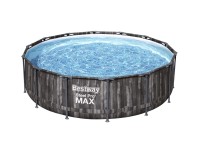 NAXOS Fa hatású fémvázas medence szett 427 cm x 107 cm