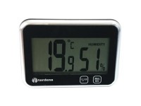Hőmérő /higrométer kül-és beltéri nedvességtartalom min/max memória fekete