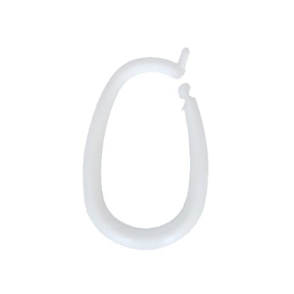Zuhanyfüggöny karika fehér  "A"-típusú