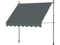Kézzel feltekerhető napellenző 2,5 m x 1,5 m antracit