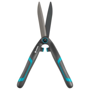 Gardena PrecisionCut kézi sövénynyíró, szürke pengék, kék-szürke fogantyúk.