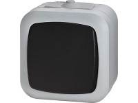 Nedves helyiségekben használható kapcsoló-sorozat Basic váltókapcsoló szürke Nedves helyiségekben használható kapcsoló-sorozat Basic váltókapcsoló szürke