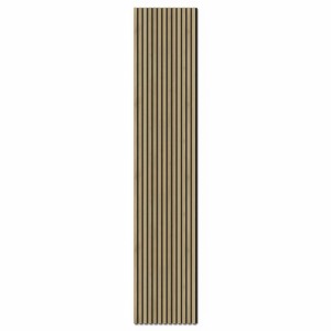Denpanels ACU-Line akusztikus panel, sötét tölgy, fekete filc, 240x52 cm.