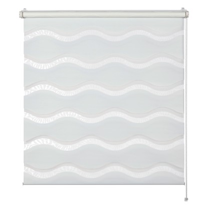Schöner Wohnen Tilda hullámos dupla roló 120 cm x 150 cm fehér