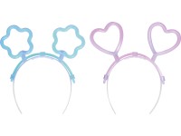 Világító pálcika hajpánt virág és szív 2 db