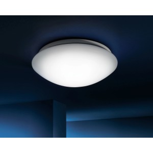 Fehér LED mennyezeti lámpa Putz, Ø 27 cm, a kellemes szobai világításhoz.