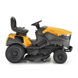 Sárga fűnyíró traktor
