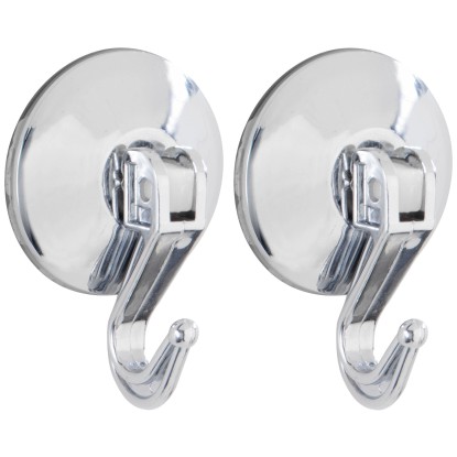 Wenko karos tapadókorongos akasztó króm 2 darabos készlet