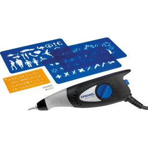 Dremel 290-3 Gravírozó Hobby Edition sablonokkal és tartozékokkal.