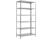 Nagy teherbírású polcállvány fém ezüst horganyzott 200 cm x 100 cm x 50 cm Nagy teherbírású polcállvány fém ezüst horganyzott 200 cm x 100 cm x 50 cm