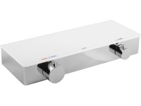 Baliv DU-2050 termosztátos zuhanycsaptelep fehér üveg-króm Baliv DU-2050 termosztátos zuhanycsaptelep fehér üveg-króm