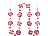 Girland gömbökkel piros-fehér 160 cm Girland gömbökkel piros-fehér 160 cm