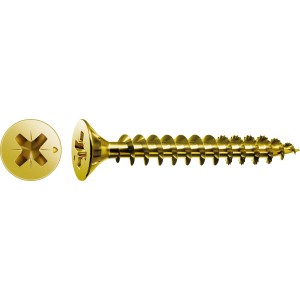 Arany Spax univerzális csavar 3x25 mm süllyesztett fejjel és PZ meghajtással, 100 darab.