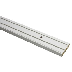 Fehér, 2 pályás Gardinia GE2 függönysín, 180 cm hosszú, előfúrt lyukakkal.