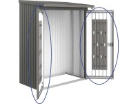 Biohort ajtók WoodStock 150 kandallófa-állványhoz kvarcszürke-metál 157x5x171cm Biohort ajtók WoodStock 150 kandallófa-állványhoz kvarcszürke-metál 157x5x171cm