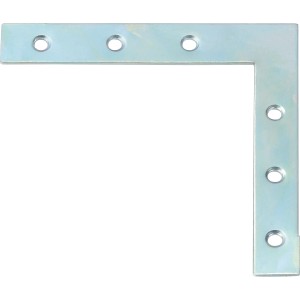 Lapos horganyzott sarokvas 100x100x15 mm könnyű fa kötésekhez.