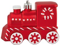 Karácsonyfadísz-készlet mozdony 3 darabos piros-fehér Karácsonyfadísz-készlet mozdony 3 darabos piros-fehér