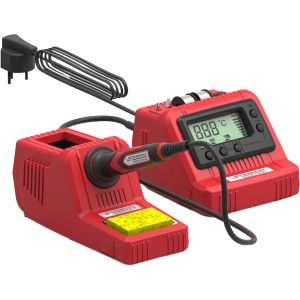 Rothenberger Industrial Digitális forrasztóállomás LED-del, 60W, forrasztópákával, állvánnyal, szivaccsal és tartozékokkal.