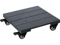 Gurulós virágtartó WPC antracit bordázott négyszögletes