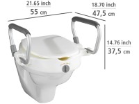 Wenko Secura WC-ülőke magasító fogantyúval 130 kg teherbírás fehér