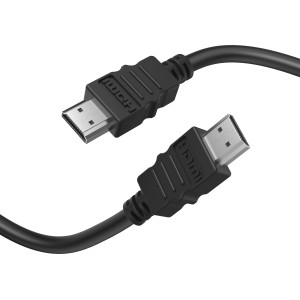 Fekete Hama High Speed HDMI kábel, dugó-dugó, 3 m hosszúságú audio- és videóátvitelhez.