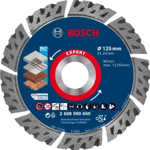 Bosch Expert gyémánt vágótárcsa Multi Material, 125 mm átmérő. Sarokcsiszoló tartozék.