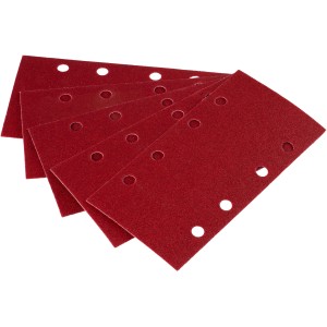 LUX csiszolópapír csík, 93x185mm, K80, 5 db-os csomag, tartozék rezgőcsiszolóhoz, fa és fém csiszolásához.
