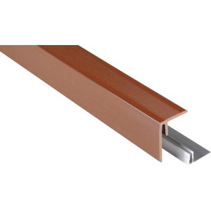 Kovalex WPC barna oldalsó lezáró, 4,8x6,4x250cm teraszburkolathoz.
