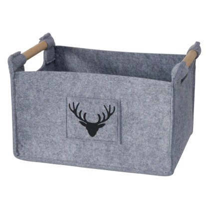 Boltze Karly tárolókosár nagy 32 cm x 35 cm x 50 cm szürke