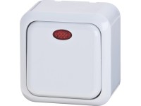 Falon kívüli kontroll-/váltókapcsoló fehér Falon kívüli kontroll-/váltókapcsoló fehér