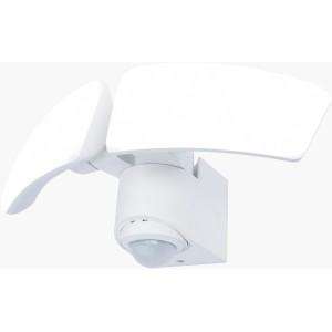 Fehér Lutec Artica LED kültéri fali lámpa 2 lámpával és mozgásérzékelővel.