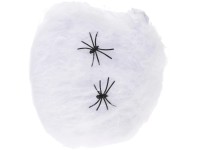 Pókháló nyúlékony műanyag 2 fekete pókokkal Pókháló nyúlékony műanyag 2 fekete pókokkal