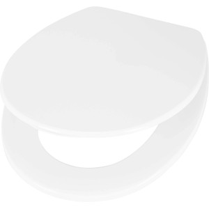 Fehér polipropilén WC-ülőke, standard forma WC-hez.