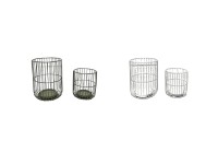 Boltze mécsestartó készlet Cindy 2-féle változatban 20 x 15 x 15 cm krémszín