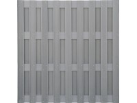 WPC kerítés világosszürke 180 cm x 180 cm