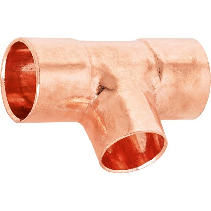 Forrasztható szűkítő T-idom 18 mm x 15 mm x 18 mm réz