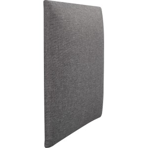 Négyzet alakú fali párna, 30x30 cm, sötétszürke textúrájú, faldekorációhoz.