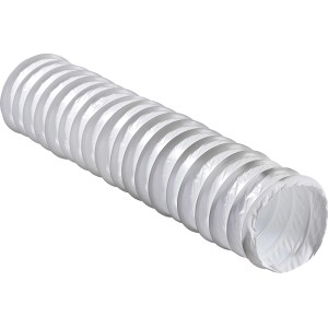 Fehér PVC tömlő, 3 m, 125-ös rendszer 660-as típus, flexibilis lapos- és kör keresztmetszetű csőrendszerekhez.
