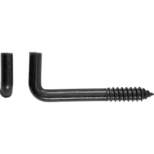 Fekete egyenes csavaros kampó átmérő 4 x 30 mm 6 db