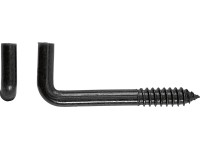 Fekete egyenes csavaros kampó átmérő 4 x 30 mm 6 db Fekete egyenes csavaros kampó átmérő 4 x 30 mm 6 db