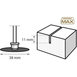 Dremel SC545DM gyémánt vágókorong Max EZ SpeedClic, 38 mm átmérő, kemény anyagok vágásához.