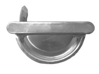 Ereszcsatorna-végzáró RG 75 balos peremezett alumínium