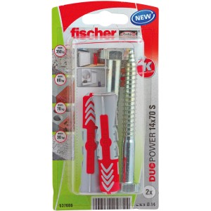 Fischer Duopower univerzális dübel 14 mm, 2 darabos csomag. Dübel és csavar a biztonságos rögzítéshez.