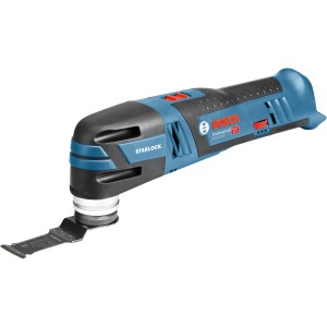 Bosch Professional GOP 12 V-28 Solo akkus multifunkciós vágó, kék-fekete elektromos szerszám Starlock rögzítéssel.