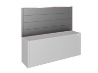 Biohort belátásvédő magaságyáshoz akrilüveggel 91 x 398,3 cm sötétszürke-metál