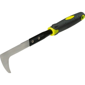 Kézi fugakaparó, 34 cm, rozsdamentes acél pengével és ergonomikus nyéllel a gyomok eltávolításához.