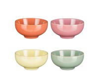 Mica Decorations Rico tál sárga narancs zöld pink 4 db Ma 6 cm x Át 12,5 cm