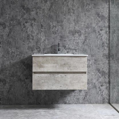 Sanotechnik Corbo mosdókagyló 80 cm szürke Softclose funkcióval