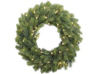 LED-es műfenyő koszorú