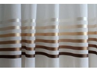 Fényáteresztő voile függöny 1893/02 barna csíkos 300 cm magas méteráru Fényáteresztő voile függöny 1893/02 barna csíkos 300 cm magas méteráru